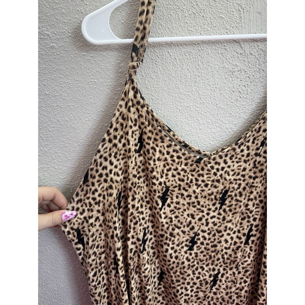 Torrid Super Soft Knits Womens Tank Top Size 3 Animal Print Lighting Bolt Flowy - Picture 2 of 9